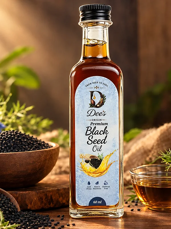 Dee's Origin cold pressed black seed oil, 60 ml